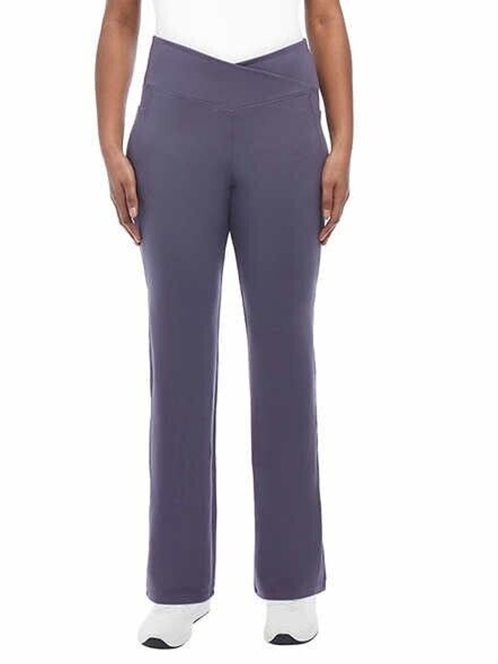Jockey Cross Waist Yoga Pant Women's Small High Rise Tummy Control Plum 31"